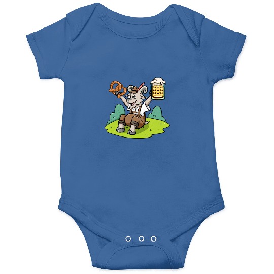 Goat Beer Pretzel Bavarian Leather Trousers Beer Onesies