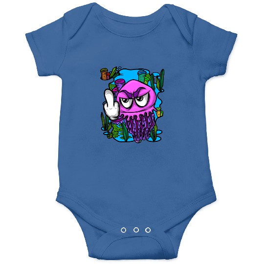 Jelly Fish Middle Finger Jellyfish Onesies