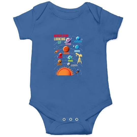 Telescope Solar System Planets Astronomy Lover Onesies