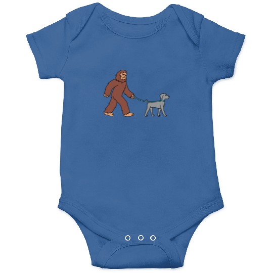 Bigfoot Sasquatch Walking Weimaraner Onesies