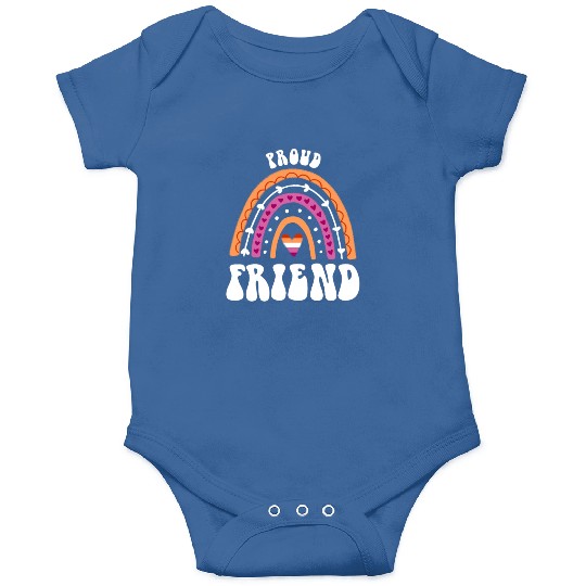 Proud Friend Lesbian Pride Rainbow Onesies