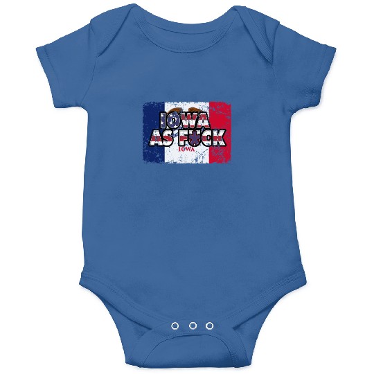 America US Flag State Flag Iowa Onesies