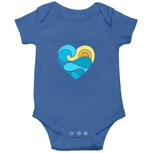 Summer Heart Ocean Onesies