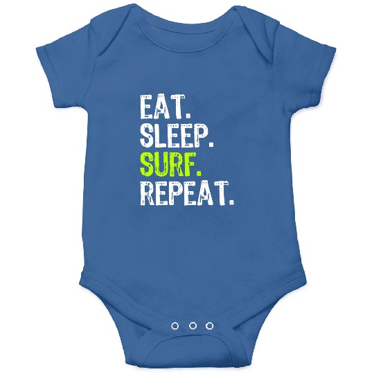 Eat Sleep Surf Repeat Surfing Surfer Funny Cool Onesies