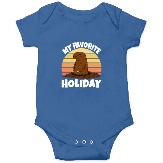 My Favourite Holiday Groundhog Onesies