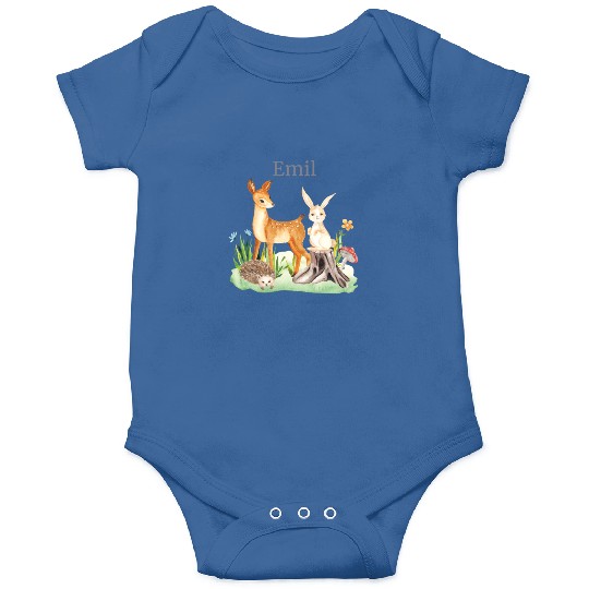 Forest Animal Forest Animal Deer Rabbit Hedgehog Onesies
