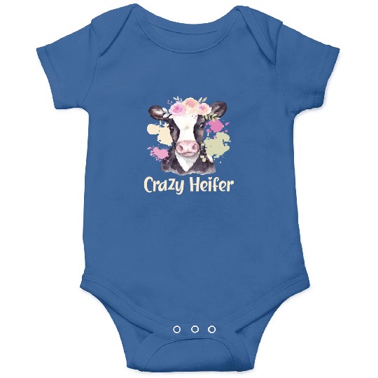 Crazy Heifer Cow Whisperer Cow Farming Farm Onesies
