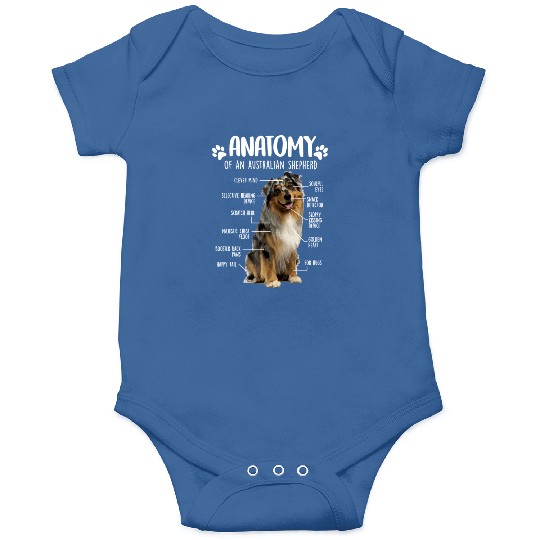 Funny Anatomy Australian Shepherd Dog Lover Aussie Onesies