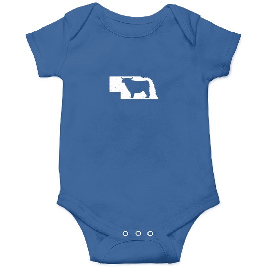 Highland Cow Patriotic Nebraska 4th July Onesies