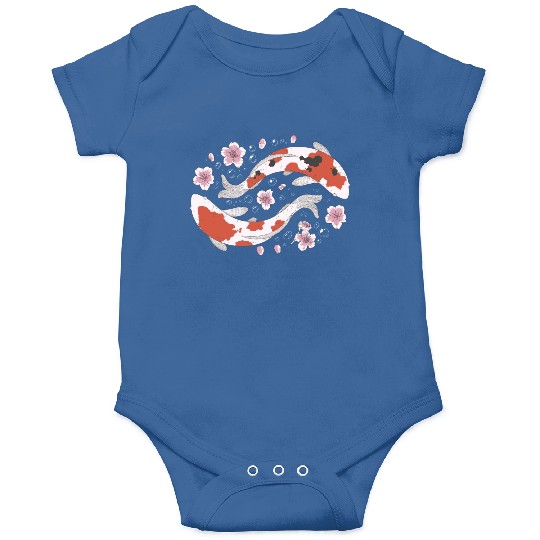 Japanese Koi Fish and Cherry Blossom Onesies