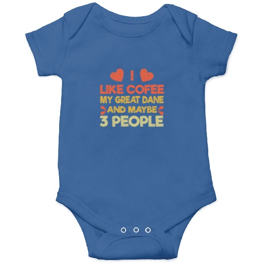 Vintage Pet Dog Like Coffee Love Great Dane Onesies