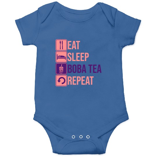 Eat Sleep Boba Tea Onesies