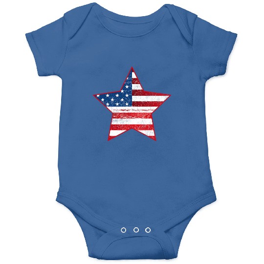 US Flag Star Patriotic Onesies Stars Stripes