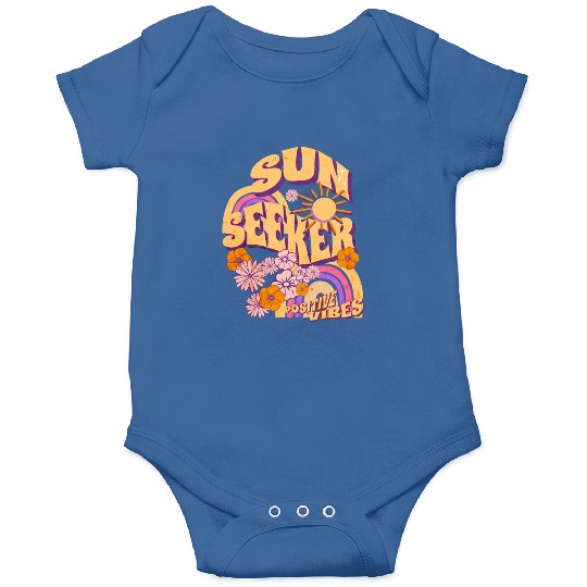 Sun Seeker Positive Vibes Summer Vacation Floral Onesies