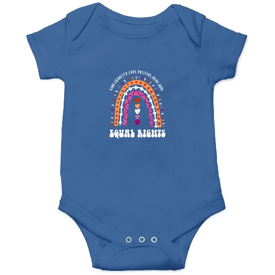 Equal Rights Lesbian Pride Boho Rainbow Onesies
