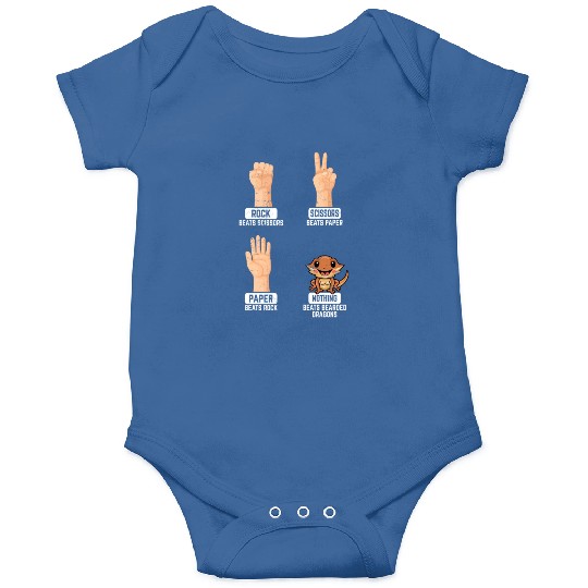 Rock Paper Scissors Nothing Beats Bearded Dragons Onesies