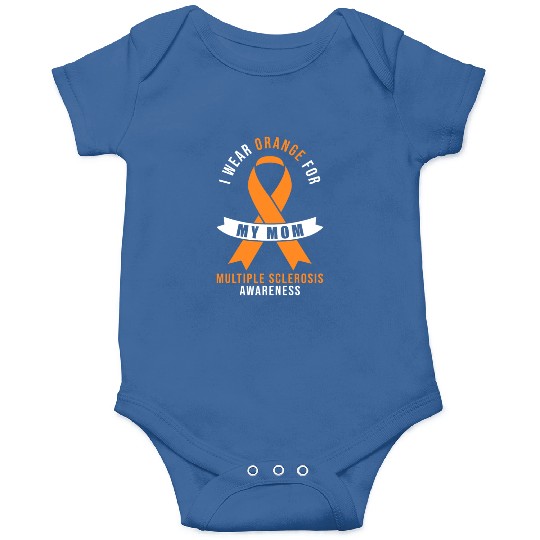 I Wear Orange For My Mom - Orange Ribbon MS Onesies