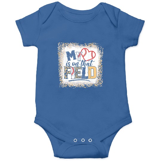 Bleached Leopard Baseball Mom Onesies