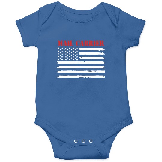Postman American Flag Mail Carrier Onesies