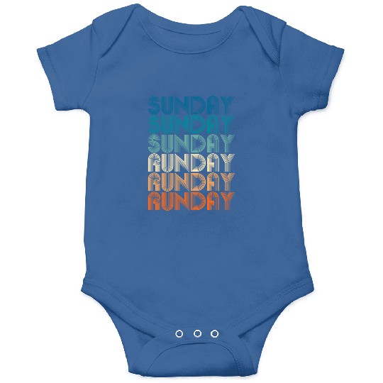 Sunday Runday Vintage Retro Fitness Training Onesies