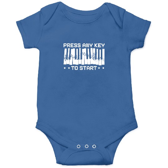 Press Any Key To Start Piano Player Musician Music Onesies