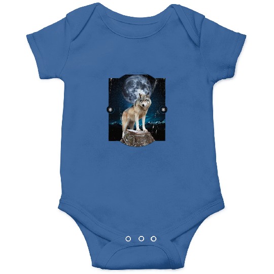Wolf Moon Forest Wolves Nature Nature Liever Full Onesies