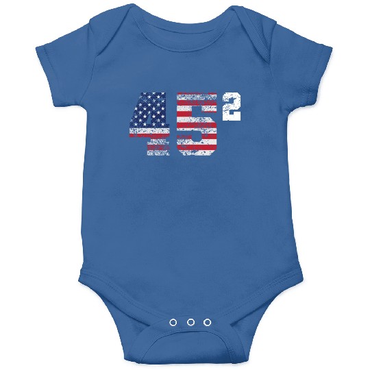 Trump 45 Squared Republican Onesies