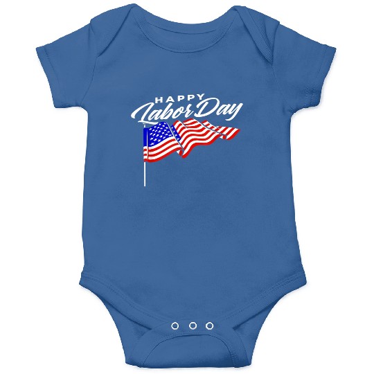Happy Labor Day US Flag Onesies for men women Awesome