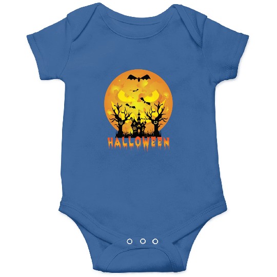 Halloween Scary Moon Face Onesies