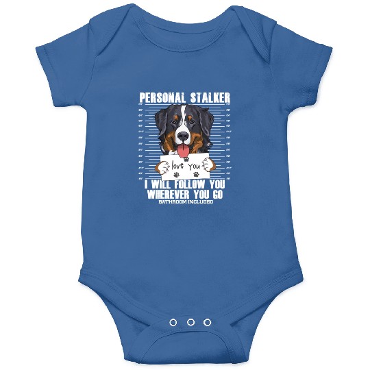 Bernese Mountain Dog Stalker Cartoon Onesies