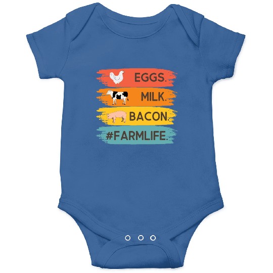 FARMLIFE EGGS MILK BACON 2 Onesies