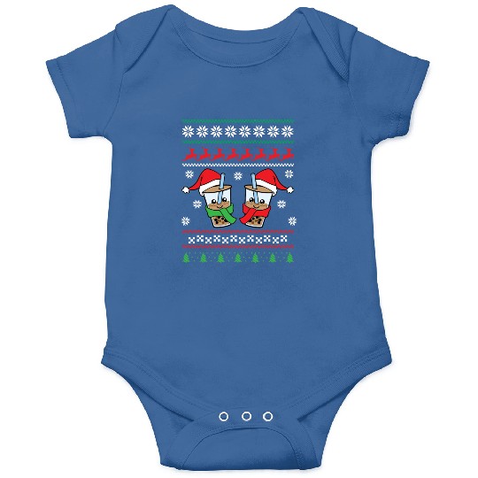 Christmas Bubble Boba Tea Winter Xmas Holiday Onesies