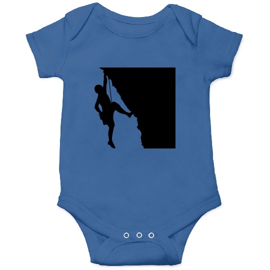 Rock climbing mountaineering silhouette Onesies