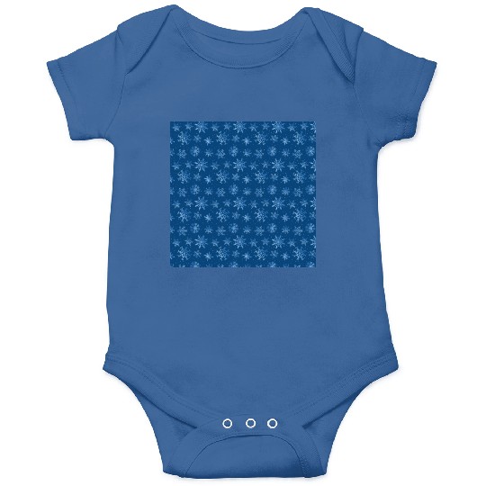 Blue Snowflakes Pattern Onesies