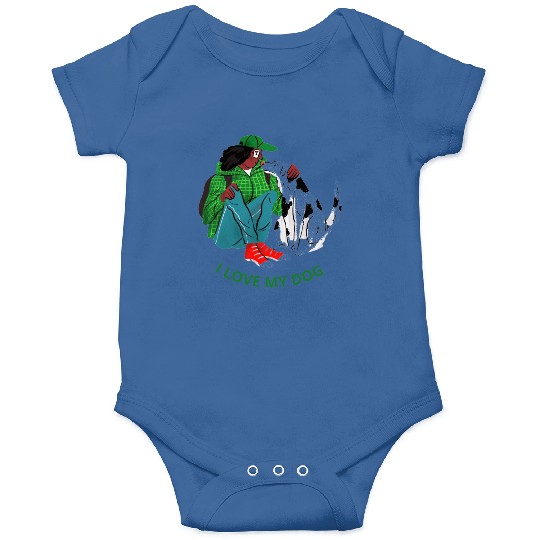 cool design I LOVE MY DOG Onesies