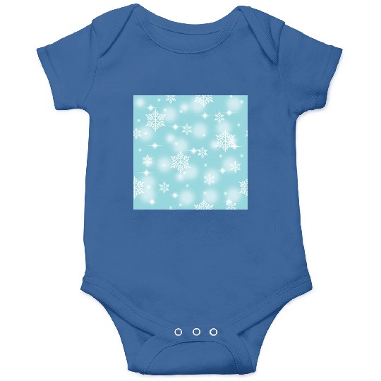 Blue Snowflakes Pattern Onesies