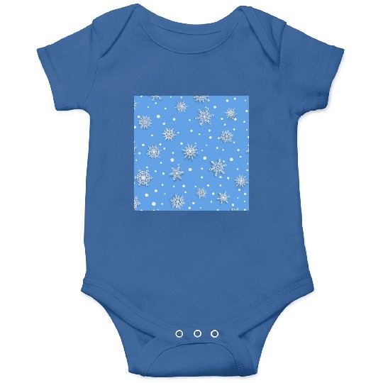 Blue Snowflakes Pattern Onesies