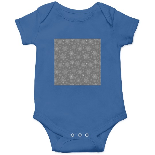 Grey Snowflakes Pattern Onesies