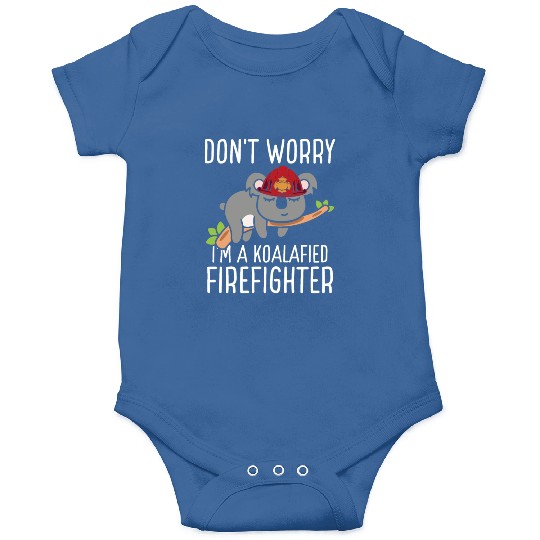 Firefighter Fire Hose Koala Rescueer Firefighter Onesies