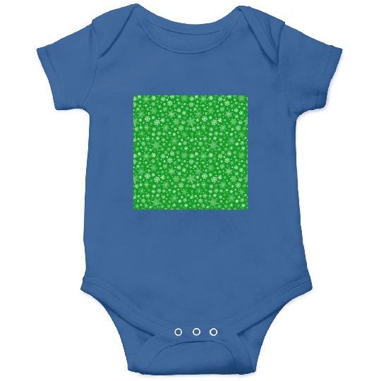 Green Snowflakes Pattern Onesies