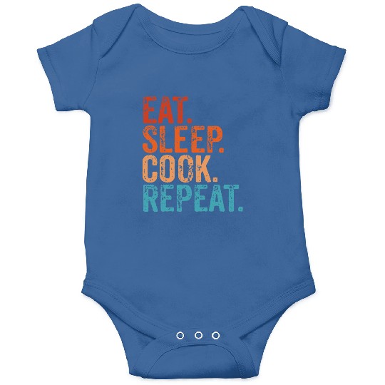 Eat Sleep Cook Repeat Cooking Chef Culinary Lunch Onesies