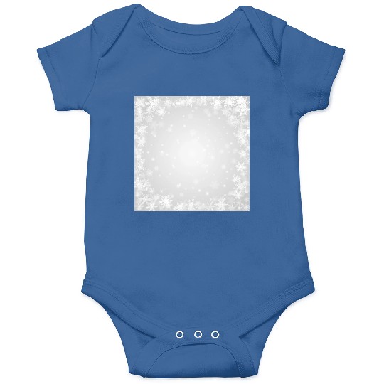 Grey White Snowflakes Pattern Onesies
