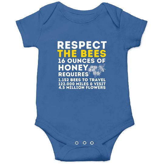 Respect The Bees Bee Lover Beekeeping Beekeeper T Onesies