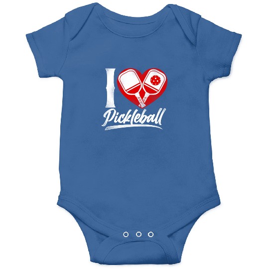 Pickleball Heart I Love Pickleball Onesies