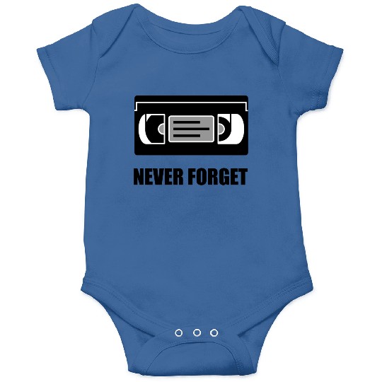 VHS Cassette Tape Never Forget Onesies