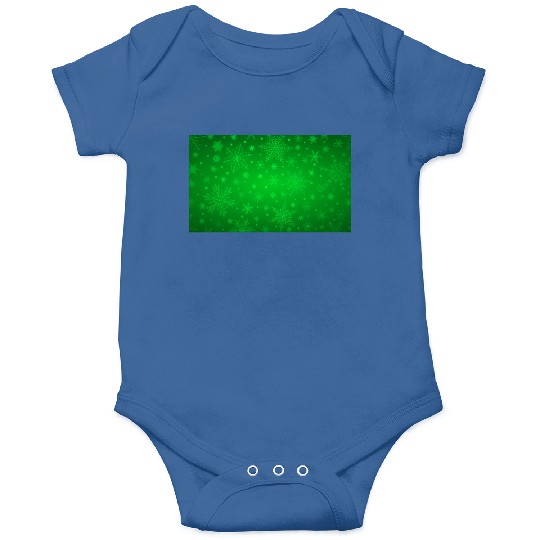 Beautiful Green Snowflakes Pattern Onesies