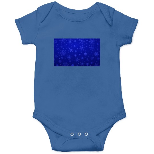 Blue Snowflakes Christmas Pattern Onesies