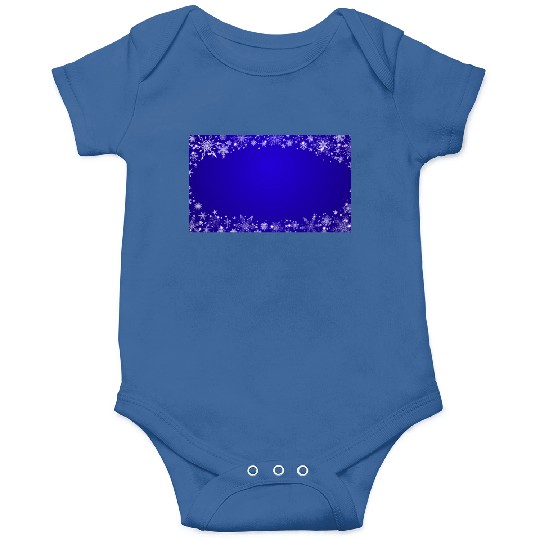 Modern Navy Blue Snowflakes Pattern Onesies