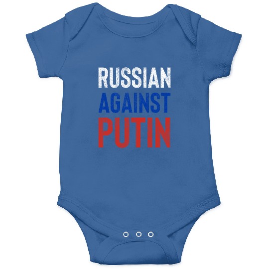 Russian against Putin russia flag grunge Onesies