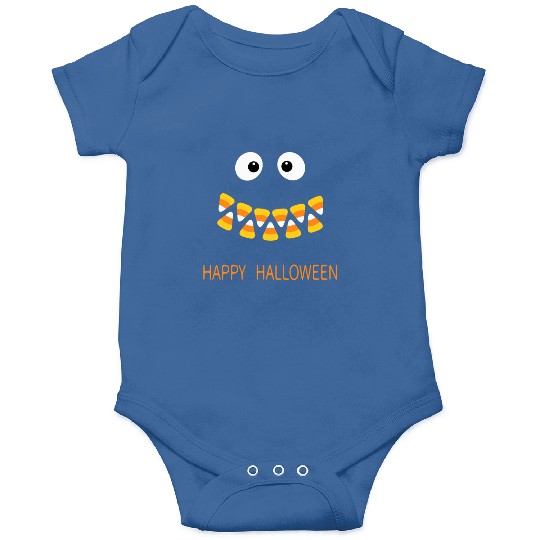 Cute Candy Corn Face For Halloween Costume Onesies